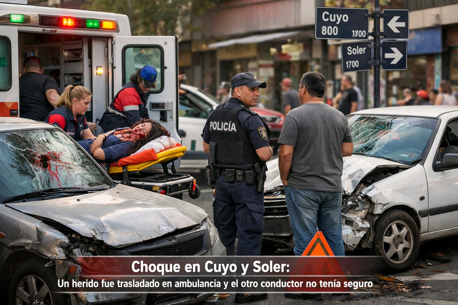 Un herido tras un choque entre dos autos en Zarate