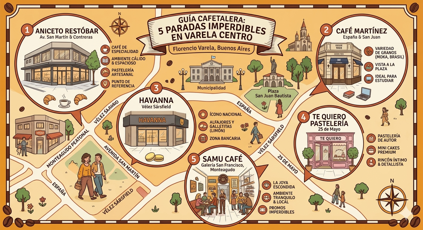 El corazón del grano: Guía de cafeterías en Florencio Varela
