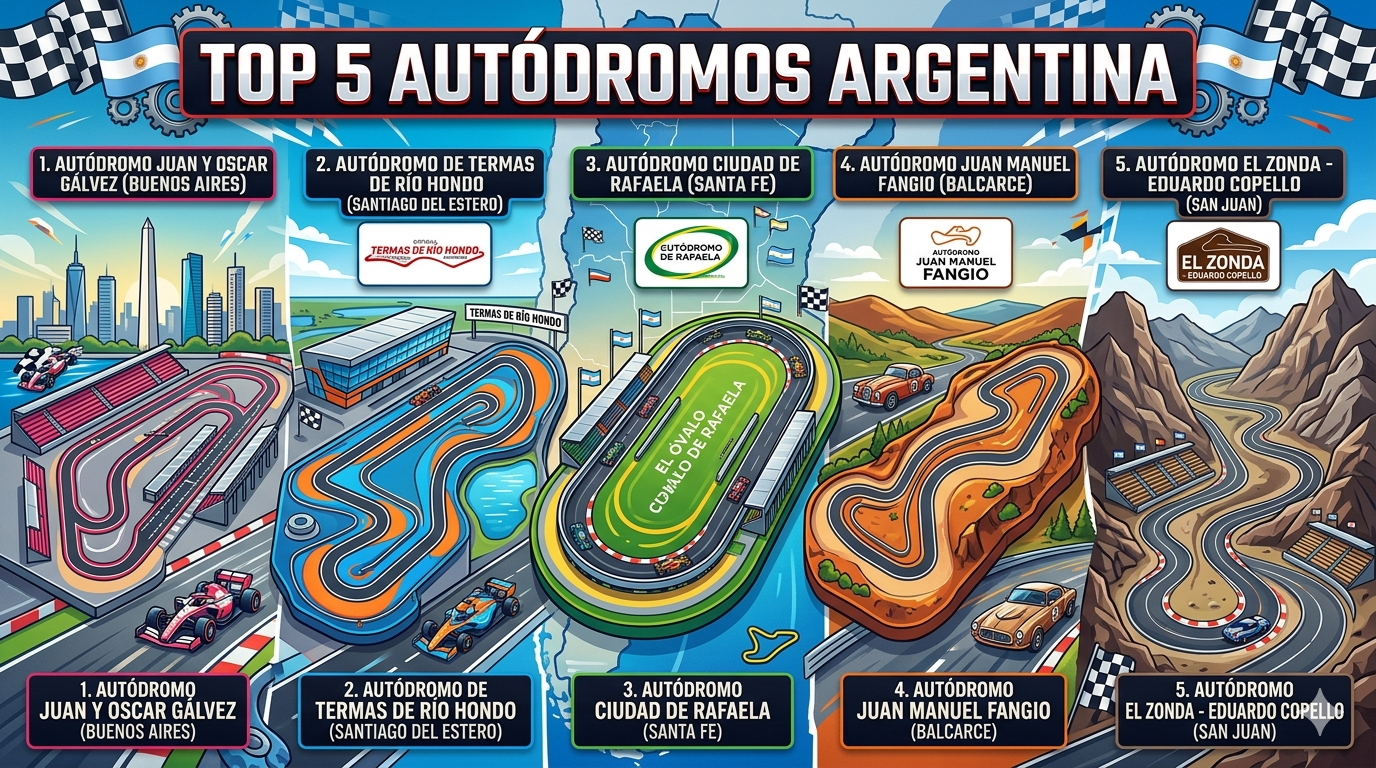 Los mejores autódromos de Argentina.