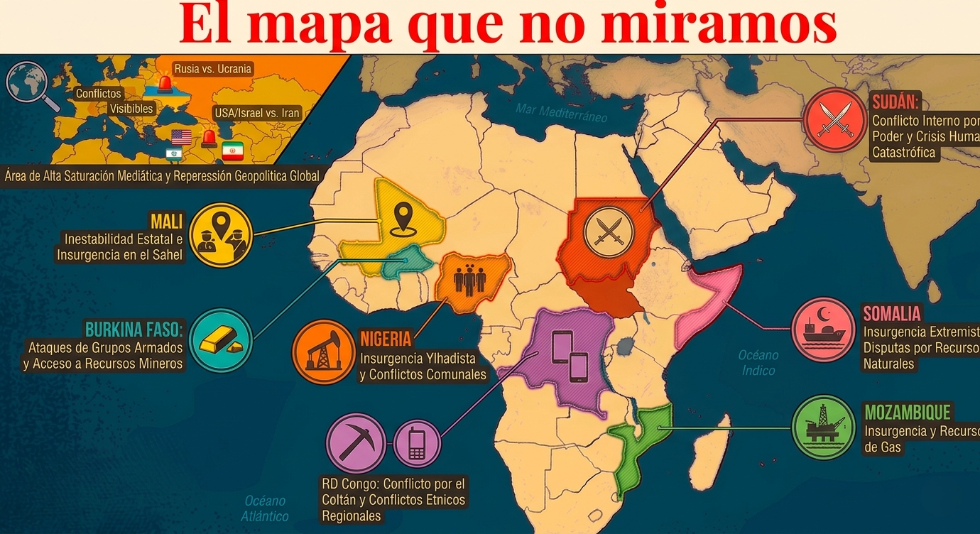 El mapa que no miramos:                                                                         5 guerras silenciadas en África