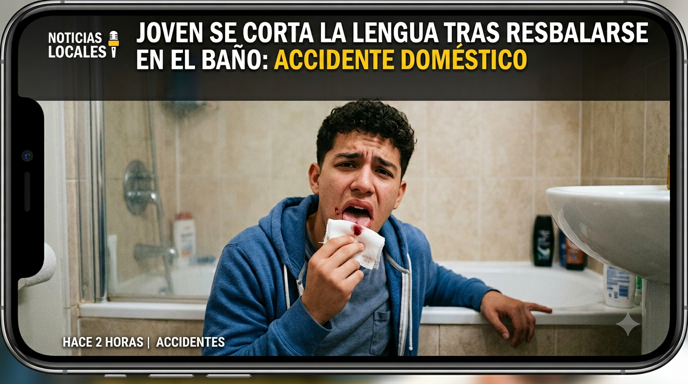 FUERTE CAIDA EN EL BAÑO DEJÓ A UN JOVEN A DIETA LIQUIDA