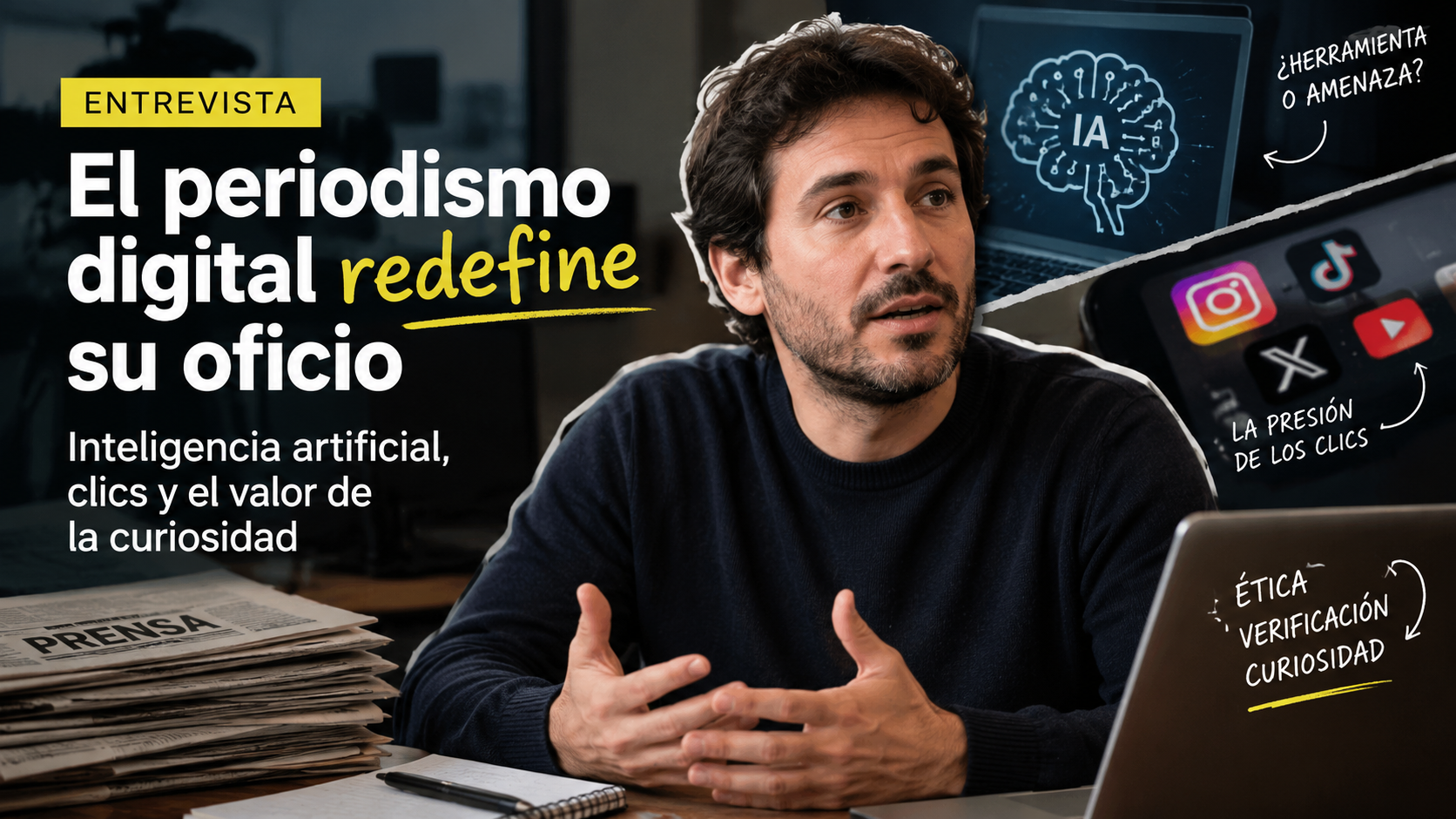 El periodismo digital redefine su oficio frente a la inteligencia artificial y la lógica de los clics