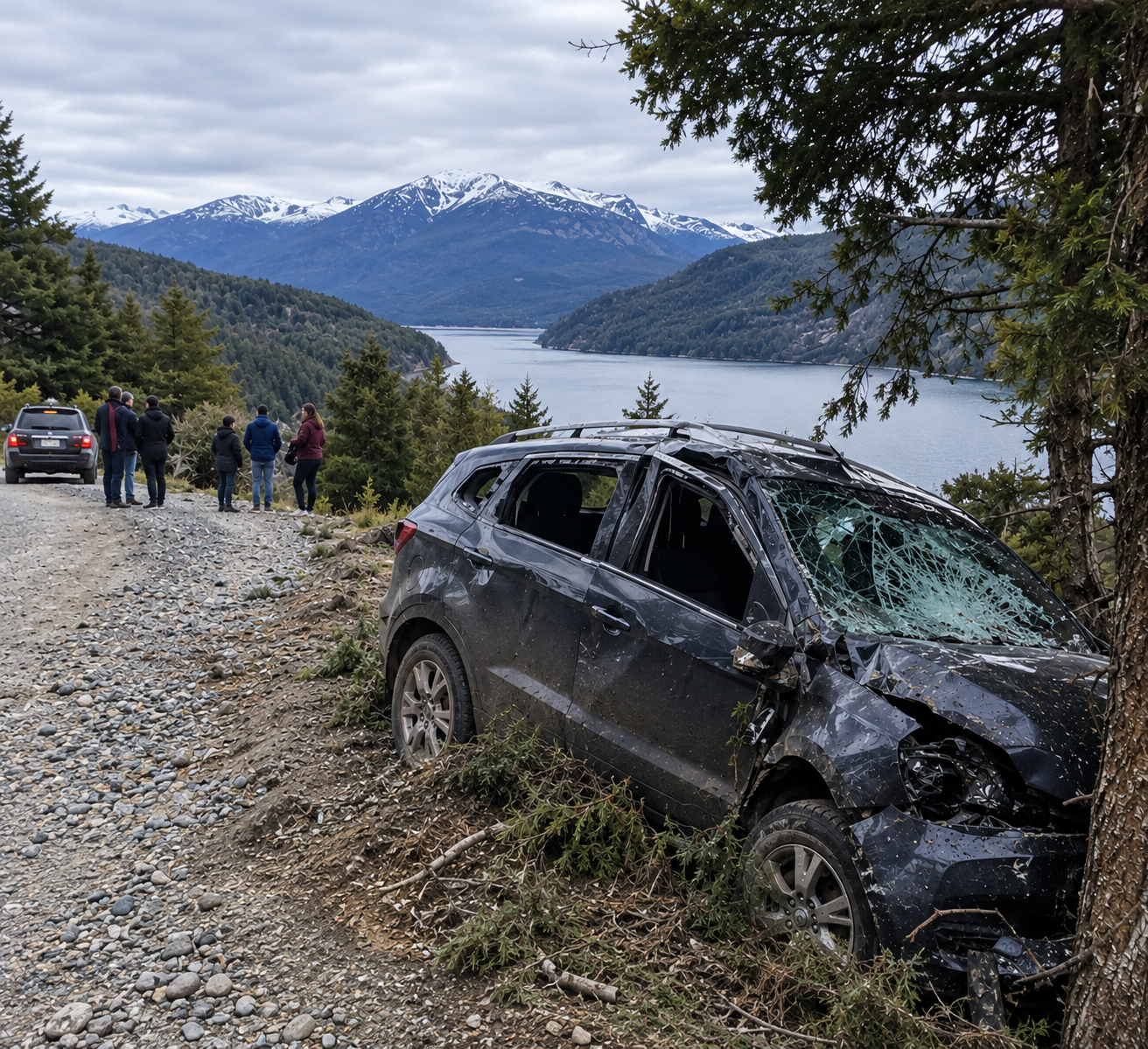 Fuerte accidente de tránsito en San Martín de los Andes durante unas vacaciones familiares